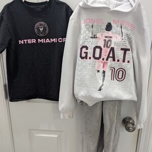 Messi Hoodie Set And T-shirt